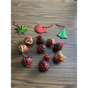 Christmas tree ornaments. Vintage Metal